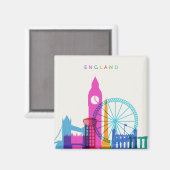 England Skyline Magneet (Voorkant / Achterkant)