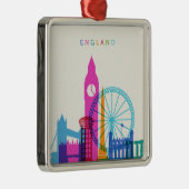 England Skyline Metalen Ornament (Rechts)