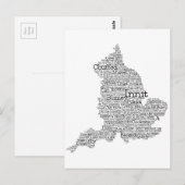 England Slang British Word Art Map Briefkaart (Voorkant / Achterkant)