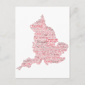 England Slang British Word Art Map Briefkaart (Voorkant)