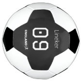 England Soccer Black White Custom Name Number Voetbal (Gedraaid)