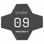 England Soccer Black White Custom Name Number Voetbal (Enkel)