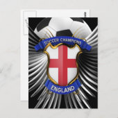 England Soccer Champions Briefkaart (Voorkant / Achterkant)