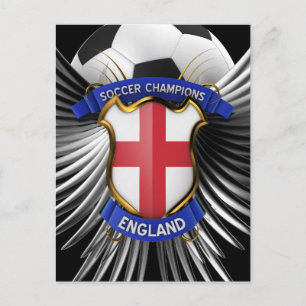England Soccer Champions Briefkaart