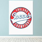 England Soccer Champions logo Canvas Afdruk (Insitu (Houten vloer))
