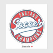 England Soccer Champions logo Sticker (Vel)