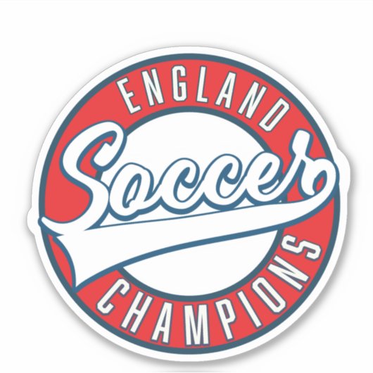 England Soccer Champions logo Sticker (Voorkant)
