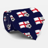 England soccer flag and ball, England soccer fl... Stropdas (Opgerold)