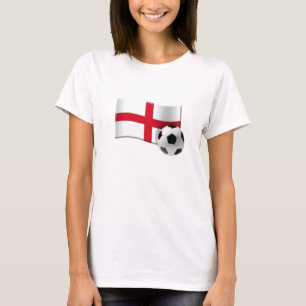 England soccer flag and ball t-shirt