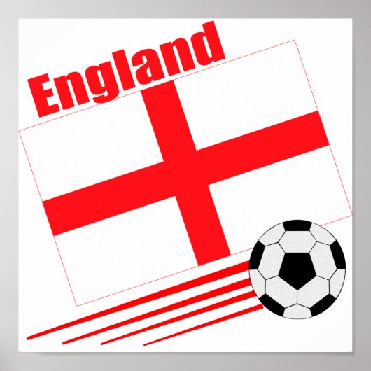 England Soccer Team Poster (Voorkant)
