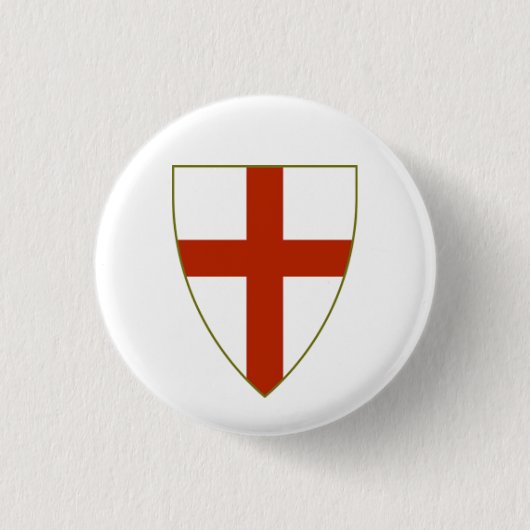 ENGLAND ST GEORGE CROSS SHIELD PIN BADGE RONDE BUTTON 3,2 CM (Voorkant)