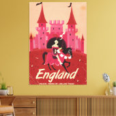 England St. George vintage-poster Canvas Afdruk (Insitu (Woonkamer))