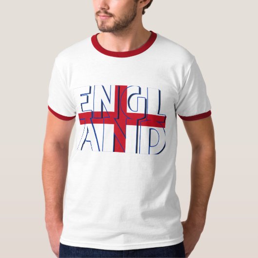 England St George's Cross en design text T-shirt (Voorkant)