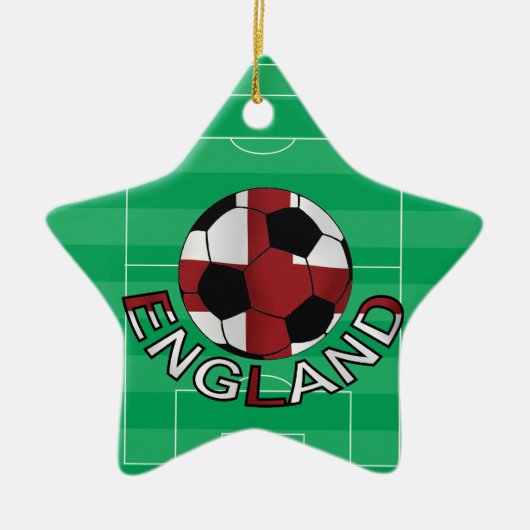 England st Georges cross voetbal Keramisch Ornament (Voorkant)