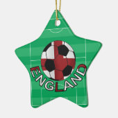 England st Georges cross voetbal Keramisch Ornament (Links)