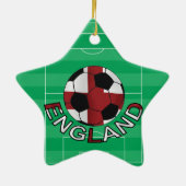 England st Georges cross voetbal Keramisch Ornament (Achterkant)