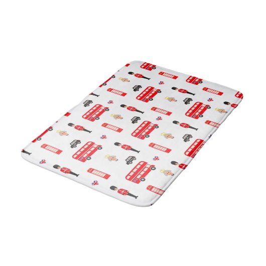 England Symbols Patroon Badmat (Gekanteld)