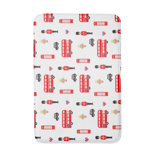 England Symbols Patroon Badmat (Voorkant Verticaal)