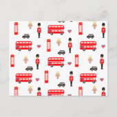 England Symbols Patroon Briefkaart (Voorkant)