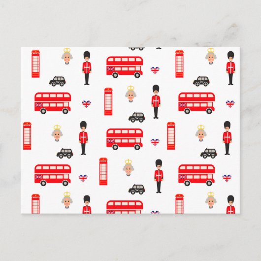 England Symbols Patroon Briefkaart (Voorkant)