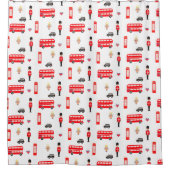 England Symbols Patroon Douchegordijn (Voorkant)