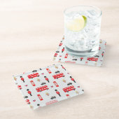 England Symbols Patroon Glazen Onderzetter (Schuin)