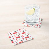 England Symbols Patroon Kartonnen Onderzetters (Insitu)