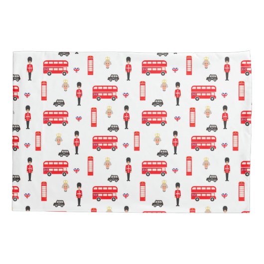 England Symbols Patroon Kussensloop (Achterkant-Links)