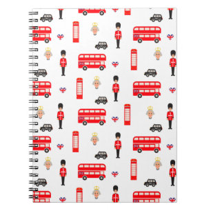 England Symbols Patroon Notitieboek