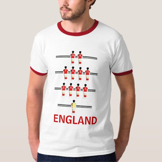 England Table Football 4-4-2 T-shirt (Voorkant)
