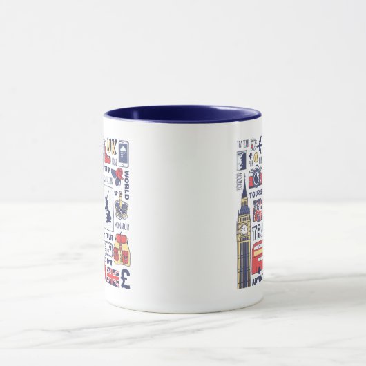 England Travel Doodles Mok (Midden)