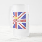 England Union Jack British Thish Distress Flag Matglas Bierpul (Voorkant links)