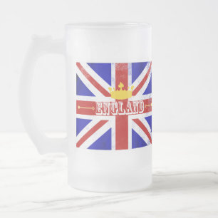 England Union Jack British Thish Distress Flag Matglas Bierpul