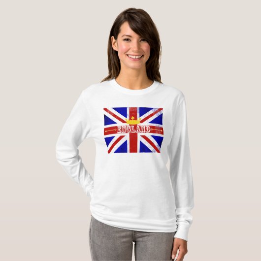 England Union Jack British Thish Distress T-shirt (Voorkant volledig)