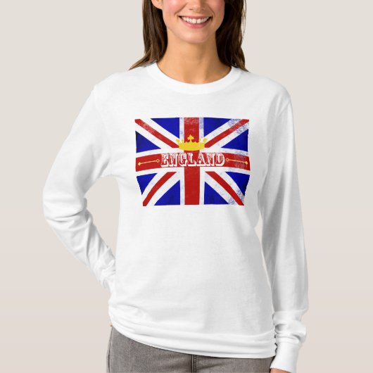 England Union Jack British Thish Distress T-shirt (Voorkant)