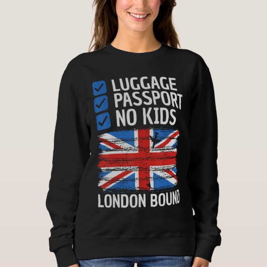 England United Kingdom UK Travel Vacation Outfit T Trui (Voorkant)