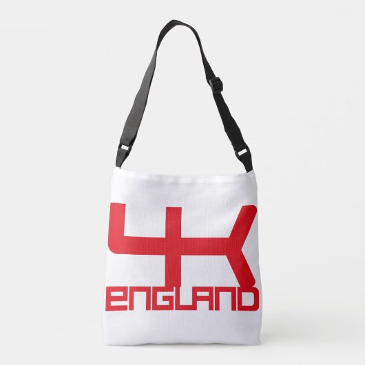 ENGLAND VER UK FLAG TEXT BY MASANSER PIXELAT CROSSBODY TAS (Achterkant)