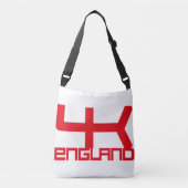 ENGLAND VER UK FLAG TEXT BY MASANSER PIXELAT CROSSBODY TAS (Voorkant)