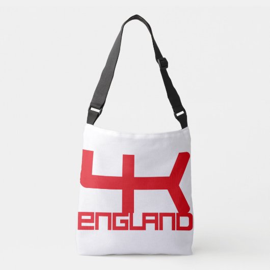 ENGLAND VER UK FLAG TEXT BY MASANSER PIXELAT CROSSBODY TAS (Voorkant)
