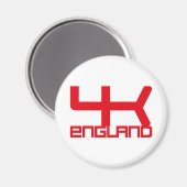 ENGLAND VER UK FLAG TEXT BY MASANSER PIXELAT MAGNEET (Voorkant / Achterkant)
