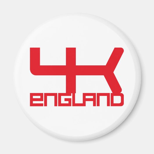 ENGLAND VER UK FLAG TEXT BY MASANSER PIXELAT MAGNEET (Voorkant)