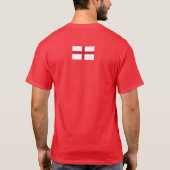 England verwacht in rood geen tekst t-shirt (Achterkant)