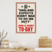 "ENGLAND VERWACHT..." POSTER (Keuken)