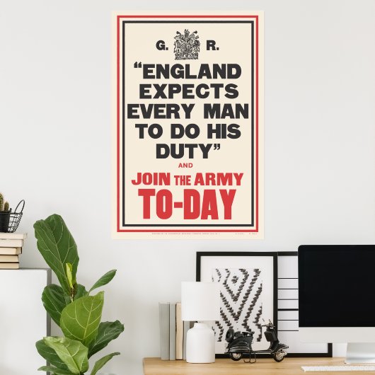 "ENGLAND VERWACHT..." POSTER (Thuiskantoor)