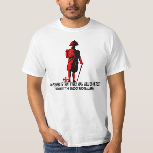 England verwacht t-shirt (Voorkant)