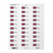 England vlag 3 etiket (Full Sheet)