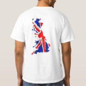 England vlag Map 2Side T-shirt (Achterkant)