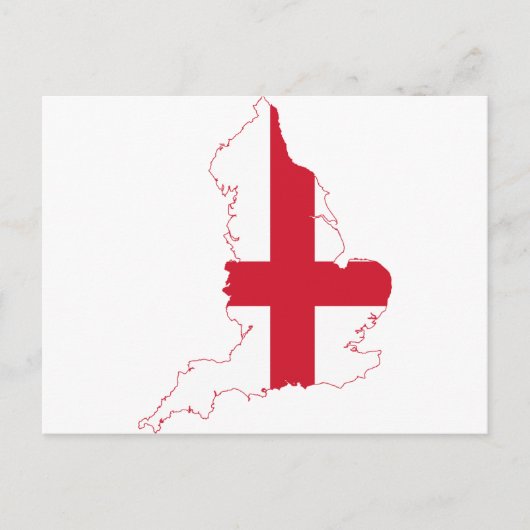 England vlag Map Briefkaart (Voorkant)