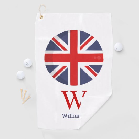 England vlag Monogram Golfhanddoek (Insitu)