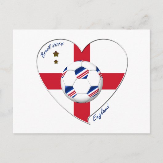 "ENGLAND"-voetbalteam. Fútbol de Inglaterra 2014 Briefkaart (Voorkant)
